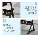 (en:Wooden Drawing Desk with Stool Art Craft Table, Adjustable Height(26.8"-35.8"), 80° Tiltable, Drafting Workstation for Artwork, Graphic Design, Writing (MDF))