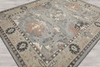 10x14 Rectangular Hand Hooked Handmade Gray Transitional Arts & Crafts Wool Oriental Area Rug Perfect for Living Room, Kitchen, Bedroom, Home Office, Dining Room