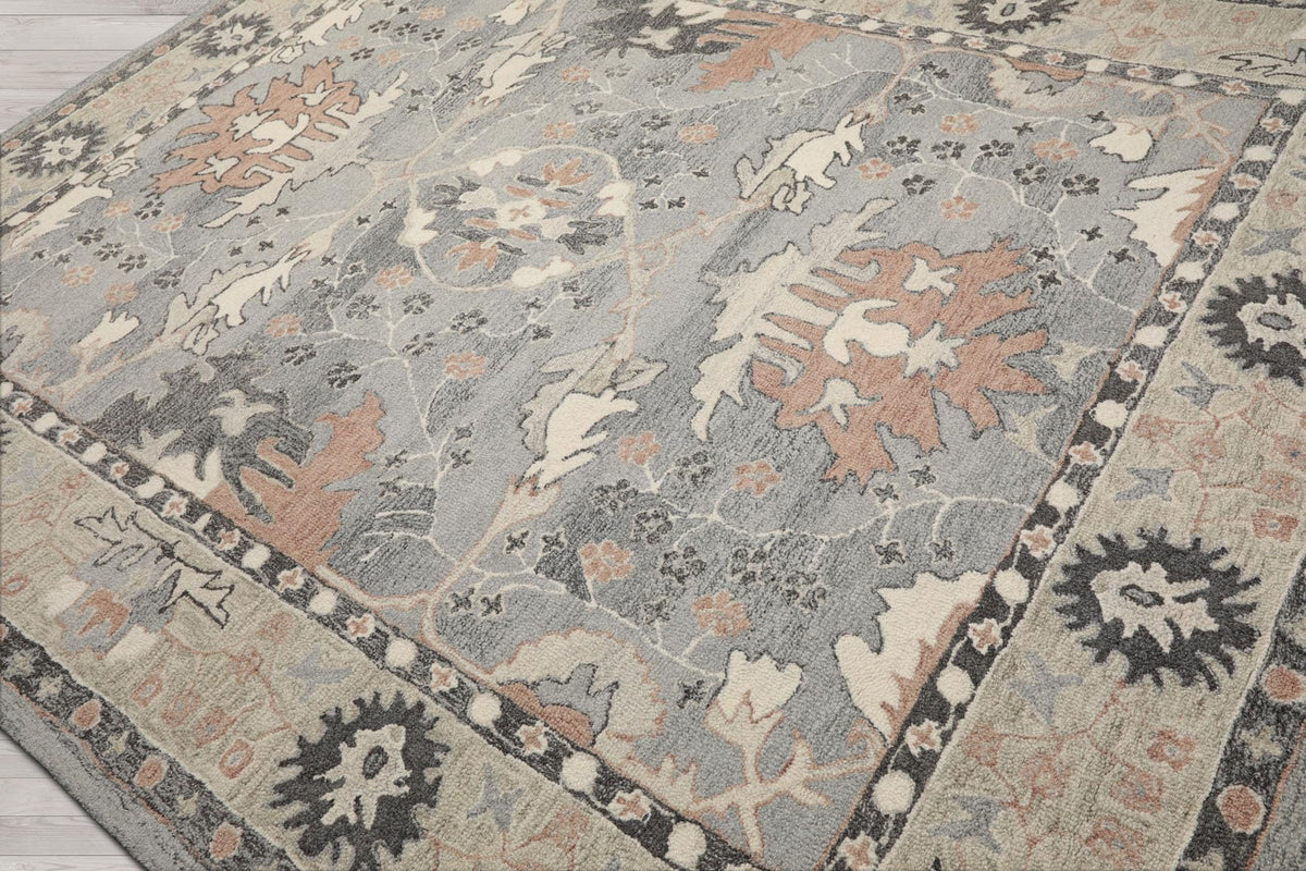 10x14 Rectangular Hand Hooked Handmade Gray Transitional Arts & Crafts Wool Oriental Area Rug Perfect for Living Room, Kitchen, Bedroom, Home Office, Dining Room